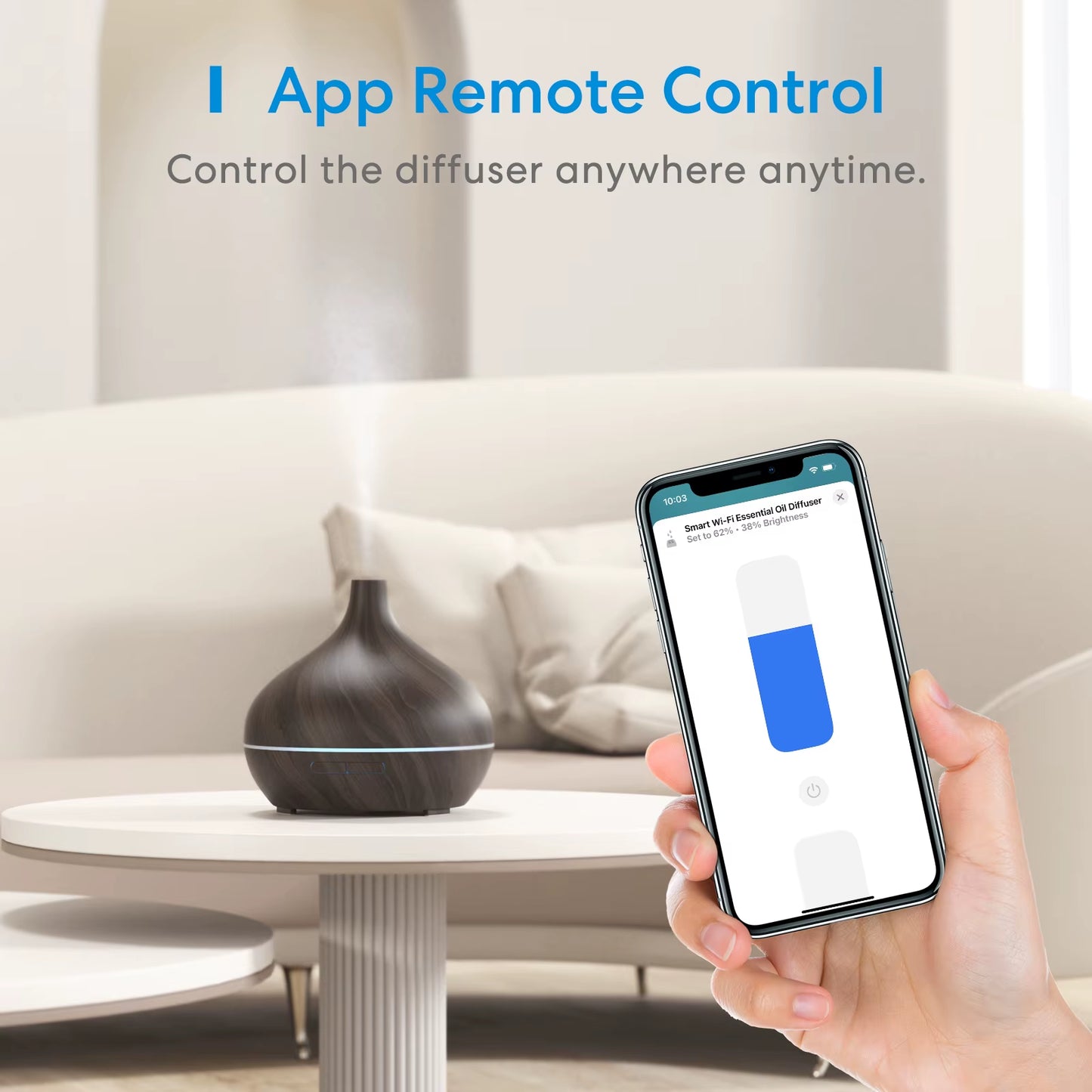 Smart Wifi Wooden Essential Oil Diffuser Air Humidifier Voice Control Humificador for Bedroom Home Plants Support Homekit